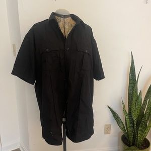Ryhno Gear Mens Black Utility Work Shirt Size Large